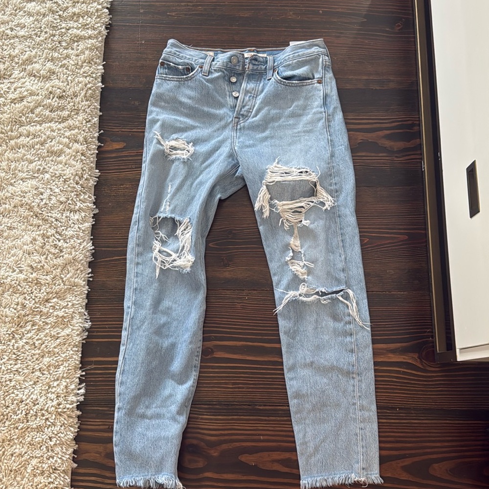 Levi’s ripped jeans!